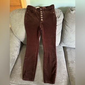 Pilcro High-Rise Skinny Corduroy pants